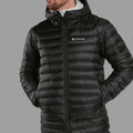 Black Montane Men's Anti-Freeze Hooded Down Jacket Model 3 MAFZHBLA
