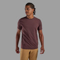 Dark Garnet Montane Men's Alhena Merino Blend T-Shirt Model Front MALTSDGA