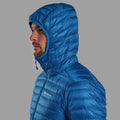 Neptune Blue Montane Men's Anti-Freeze Lite Hooded Down Jacket Model 4 MANLHNEP