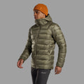 Caper Montane Men's Anti-Freeze XT Hooded Down Jacket Model Front MAXTHCAP