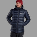 Eclipse Blue Montane Men's Anti-Freeze XT Hooded Down Jacket Model 3 MAXTHECL
