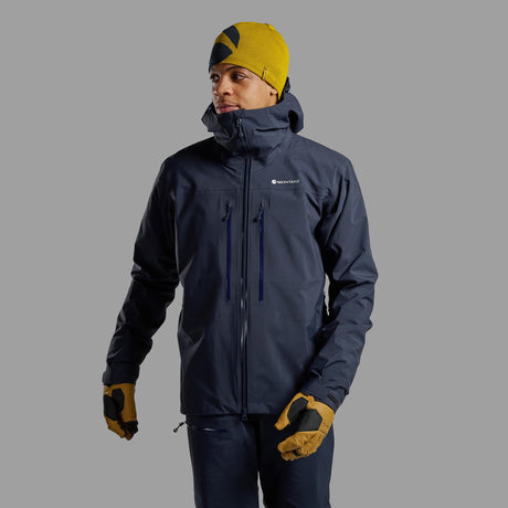Eclipse Blue Montane Men's Alta XT Waterproof Jacket Front MAXTJECL