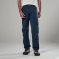 Eclipse Blue Montane Men's Caelum Pants Model Front MCAPLECL