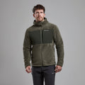 Caper Montane Men's Caldus XT Hooded Fleece Jacket Model Front MCAXHCAP