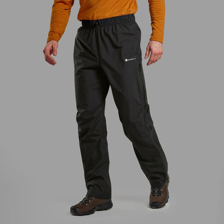 Black Montane Men's Cetus Waterproof Pants Front MCPASBLA