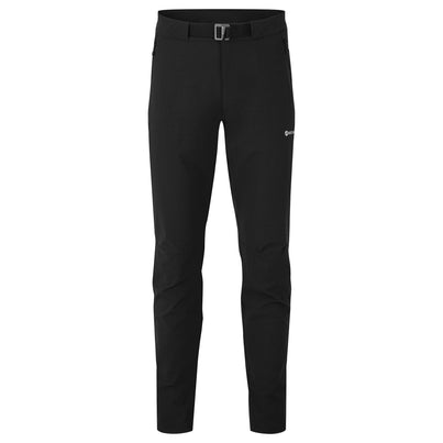 Black Montane Men's Dynamic Lite Stretch Pants Front MDLPSBLA