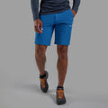 Neptune Blue Montane Men's Dynamic Lite Shorts Model Front MDLSHNEP