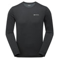 Black Montane Men's Dart Long Sleeve T-Shirt Front MDLSTBLA