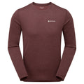 Dark Garnet Montane Men's Dart Long Sleeve T-Shirt Front MDLSTDGA