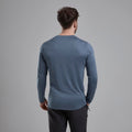 Stone Blue Montane Men's Dart Long Sleeve T-Shirt Model Back MDLSTSTB