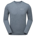 Stone Blue Montane Men's Dart Long Sleeve T-Shirt Front MDLSTSTB