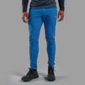 Neptune Blue Montane Men's Dynamic Nano Pants Model Front MDNPRNEP
