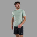 Sea Mist Montane Men's Dart Nano T-Shirt Model Front MDNTSSEA