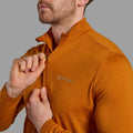 Amber Montane Men's Dart Zip Neck T-Shirt Model 3 MDRZIAMB
