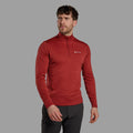 Dark Maple Montane Men's Dart Zip Neck T-Shirt Model Front MDRZIDAM