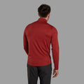 Dark Maple Montane Men's Dart Zip Neck T-Shirt Model Back MDRZIDAM