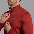 Dark Maple Montane Men's Dart Zip Neck T-Shirt Model 3 MDRZIDAM