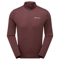 Dark Garnet Montane Men's Dart Zip Neck T-Shirt Front MDRZIDGA