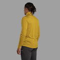 Ginkgo Gold Montane Men's Dart Zip Neck T-Shirt Model Back MDRZIGIN