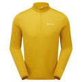 Ginkgo Gold Montane Men's Dart Zip Neck T-Shirt Front MDRZIGIN