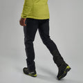 Black Montane Men's Dynamic XT Thermal Mountain Pants Model Back MDXPRBLA