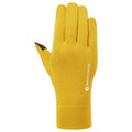 Ginkgo Gold Montane Dart XT Thermal Liner Gloves Model Front MDXTLGIN