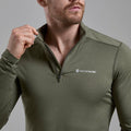 Caper Montane Men's Dart XT Thermal Zip Neck Long Sleeved Top Model 3 MDXZNCAP