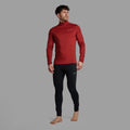 Dark Maple Montane Men's Dart XT Thermal Zip Neck Long Sleeved Top Model 3 MDXZNDAM