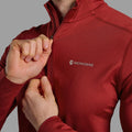 Dark Maple Montane Men's Dart XT Thermal Zip Neck Long Sleeved Top Model 4 MDXZNDAM