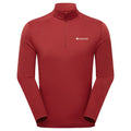 Dark Maple Montane Men's Dart XT Thermal Zip Neck Long Sleeved Top Front MDXZNDAM