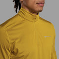 Ginkgo Gold Montane Men's Dart XT Thermal Zip Neck Long Sleeved Top Model 4 MDXZNGIN