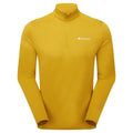 Ginkgo Gold Montane Men's Dart XT Thermal Zip Neck Long Sleeved Top Front MDXZNGIN