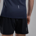 Eclipse Blue Montane Men's Dart Nano Zip T-Shirt Model 3 MDNZTECL