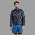Eclipse Blue Montane Men's Featherlite Nano Windproof Jacket Model Front MFLNJECL