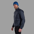 Eclipse Blue Montane Men's Fortes Nano Insulated Half-Zip Jacket Model Front MFONPECL