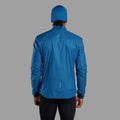 Neptune Blue Montane Men's Fortes Nano Insulated Half-Zip Jacket Model Back MFONPNEP