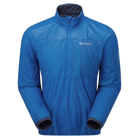 Neptune Blue Montane Men's Fortes Nano Insulated Half-Zip Jacket Front MFONPNEP
