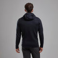 Black Montane Men's Fury XT Hooded Fleece Jacket Model Back MFRXHBLA
