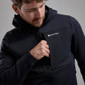 Black Montane Men's Fury XT Hooded Fleece Jacket Model 4 MFRXHBLA