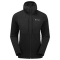 Black Montane Men's Fury XT Hooded Fleece Jacket Front MFRXHBLA