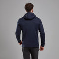 Eclipse Blue Montane Men's Fury XT Hooded Fleece Jacket Model Back MFRXHECL