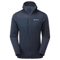 Eclipse Blue Montane Men's Fury XT Hooded Fleece Jacket Front MFRXHECL