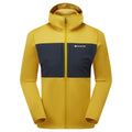 Ginkgo Gold Montane Men's Fury XT Hooded Fleece Jacket Front MFRXHGIN