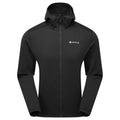 Black Montane Men's Fury Lite Hooded Fleece Jacket Front MFULHBLA