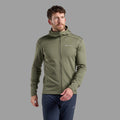 Caper Montane Men's Fury Lite Hooded Fleece Jacket Model Front MFULHCAP