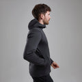 Midnight Grey Montane Men's Fury Lite Hooded Fleece Jacket Model 4 MFULHMNG