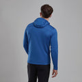 Neptune Blue Montane Men's Fury Lite Hooded Fleece Jacket Model Back MFULHNEP