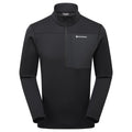 Black Montane Men's Fury XT Fleece Pull-On Front MFXPOBLA
