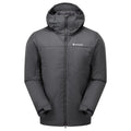 Midnight Grey Montane Men's Fortes XT Hooded Insulated Jacket Front MFXTHMNG