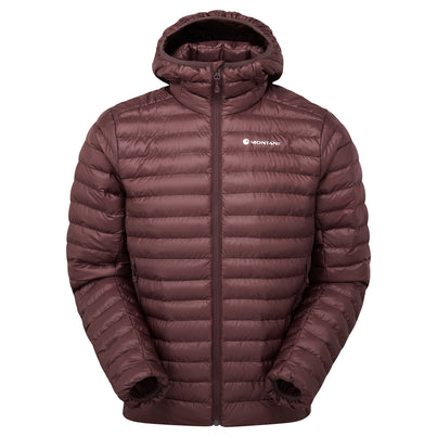 Dark Garnet Montane Men's Icarus Hooded Insulated Jacket Front MICHODGA
